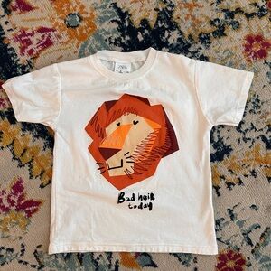 Zara Kids White Lion Graphic T-Shirt